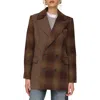 Avec Les Filles Patchwork Double Breasted Blazer