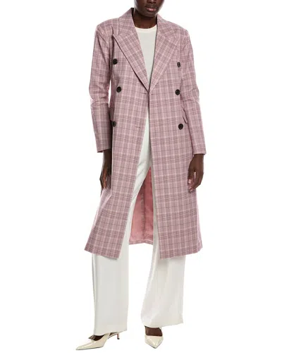 Avec Les Filles Peak Collar Blazer Coat In Multi