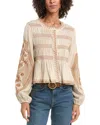 Avec Les Filles Peplum Blouse In White
