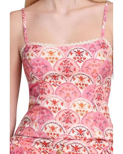 Avec Les Filles Peplum Linen-blend Tank Top In Pink