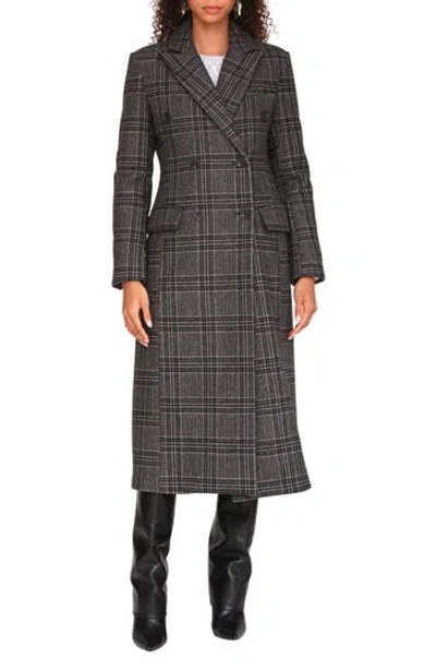 Avec Les Filles Plaid Double Breasted Coat In Red