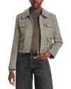 Avec Les Filles Check Plaid Crop Jacket In English Tartan