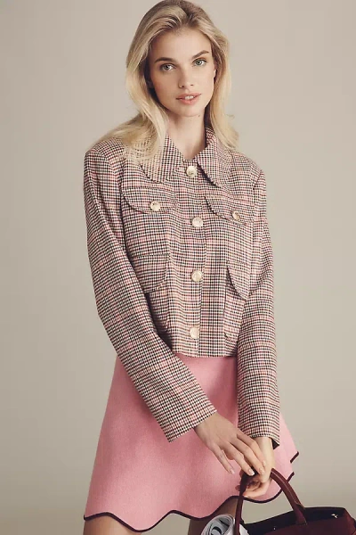 Avec Les Filles Plaid Lady Jacket In Multi