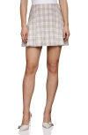 Avec Les Filles Plaid Pleated High Waist Skirt
