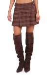 Avec Les Filles Plaid Pleated Miniskirt In Multi