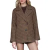 Avec Les Filles Plaid Raglan Sleeve Short Coat