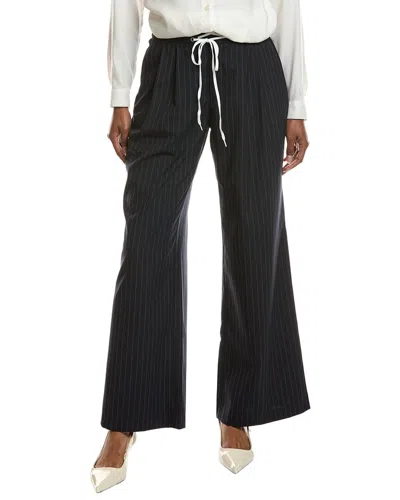 Avec Les Filles Pleated Lace-up Front Pant In Black