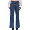 Avec Les Filles Pocket Flare Jeans In Blue