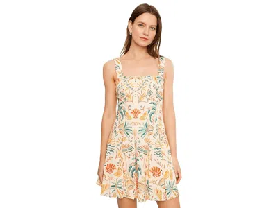 Avec Les Filles Fit & Flare Pleated Minidress In Multi