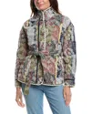 Avec Les Filles Quilted Barn Jacket In Blue