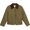 Avec Les Filles Quilted Barn Jacket In Green