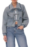 Avec Les Filles Quilted Cotton Tie Front Jacket In Tortuga Wash