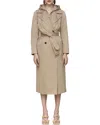 Avec Les Filles Raglan Sleeve Trench Coat In Brown