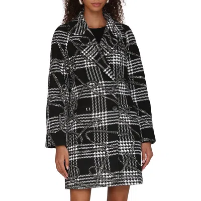 Avec Les Filles Raglan Sleeve Walker Coat In Multi