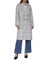 Avec Les Filles Relaxed Double Face Walker Coat In Gray