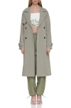 Avec Les Filles Relaxed Fit Button Back Trench Coat In Desert Sage