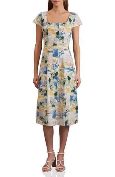 Avec Les Filles Seamed Fit And Flare Dress