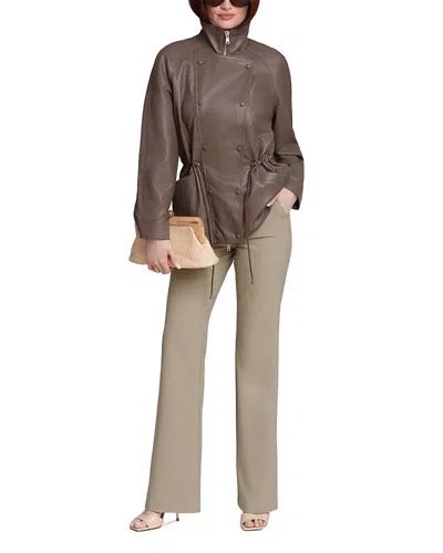 Avec Les Filles Slouchy Anorak Jacket In Gray