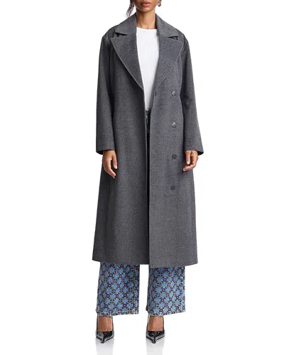 Avec Les Filles Slouchy Belted Coat In Gray