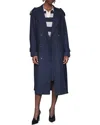 Avec Les Filles Slouchy Trench Coat In Blue