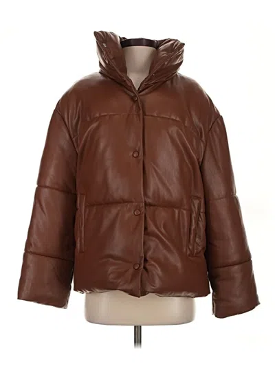 Pre-owned Avec Les Filles Snow Jacket In Brown