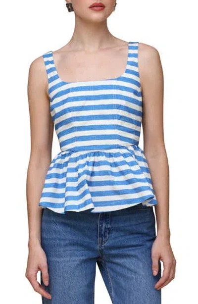 Avec Les Filles Stripe Corset Peplum Tank