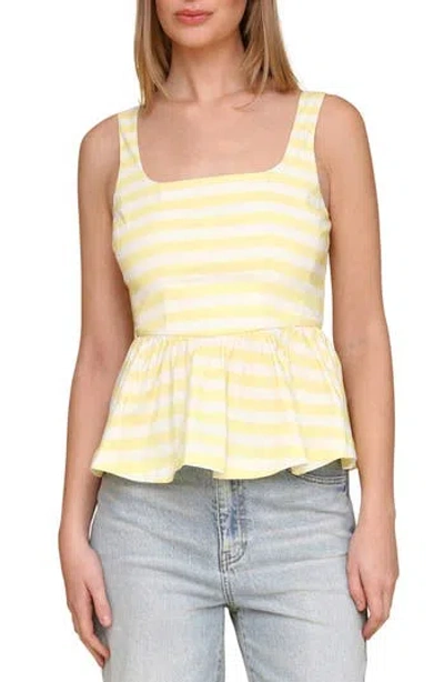 Avec Les Filles Stripe Corset Peplum Tank