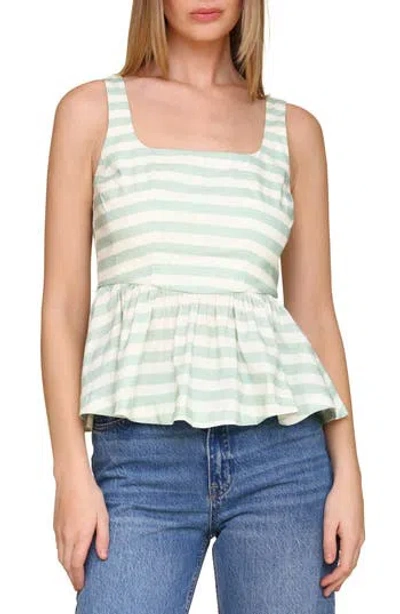 Avec Les Filles Stripe Corset Peplum Tank