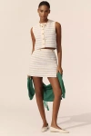 Avec Les Filles Striped Mini Skirt In Blue