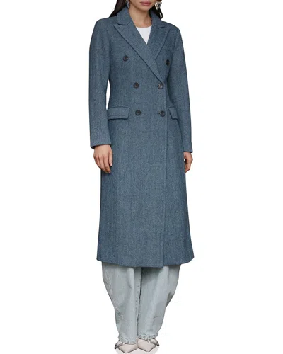 AVEC LES FILLES AVEC LES FILLES STRONG SHOULDER FITTED WOOL-BLEND COAT