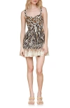Avec Les Filles Sweetheart Fit & Flare Minidress