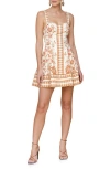 Avec Les Filles Sweetheart Fit & Flare Minidress