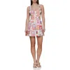 Avec Les Filles Sweetheart Neck Stretch Cotton Mini Sundress