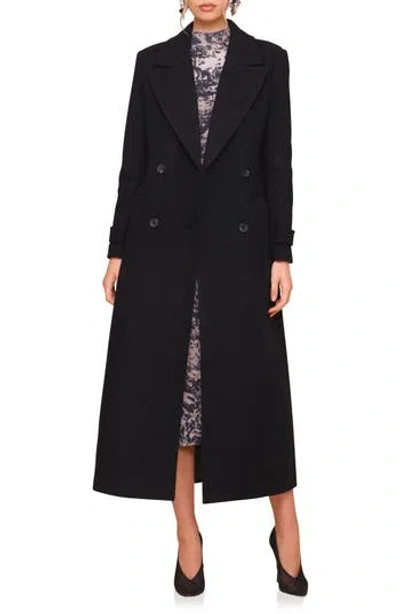 Avec Les Filles Tailored Maxi Coat In Black