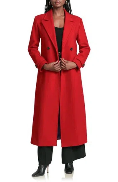 Avec Les Filles Tailored Maxi Coat In True Red
