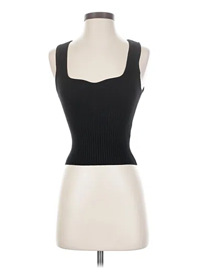 Pre-owned Avec Les Filles Tank Top Black Strapless Neckline Tops