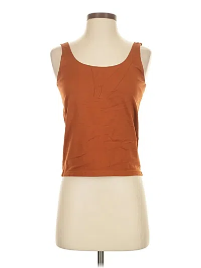 Pre-owned Avec Les Filles Tank Top Brown Strapless Neckline Tops