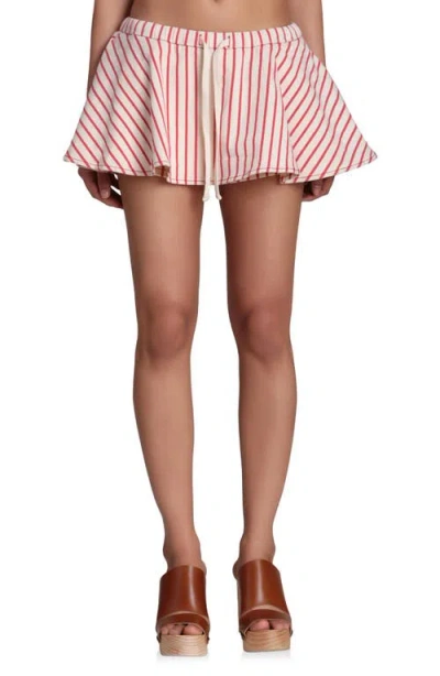 Avec Les Filles Tie Waist Miniskort In Red