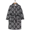 Avec Les Filles Tie Waist Quilted Jacket In Multi