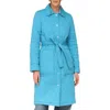 Avec Les Filles Tie Waist Quilted Jacket In Larimar