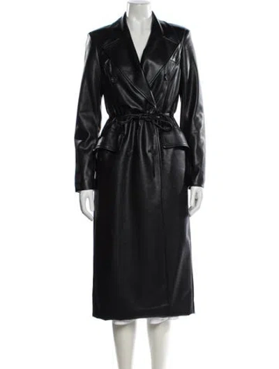 Pre-owned Avec Les Filles Trench Coat In Black
