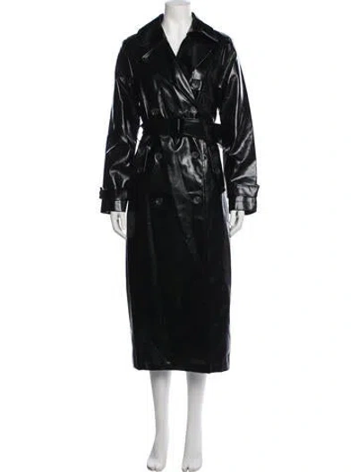 Pre-owned Avec Les Filles Trench Coat In Black