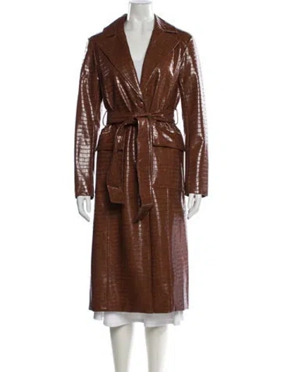 Pre-owned Avec Les Filles Trench Coat In Brown