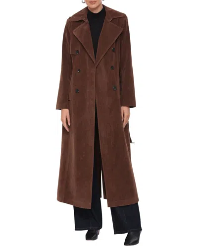 Avec Les Filles Trench Coat In Brown