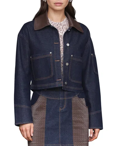 Avec Les Filles Trucker Jacket In Blue