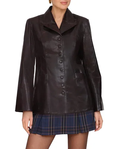 Avec Les Filles Vegan Leather Jacket In Red