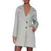 Avec Les Filles Walker Notch Lapel Coat In Moss