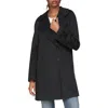 Avec Les Filles Walker Notch Lapel Coat In Onyx/black