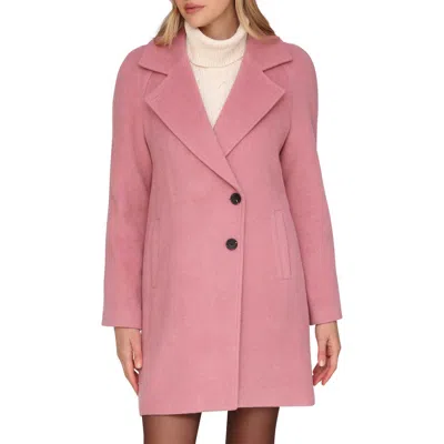 Avec Les Filles Walker Notch Lapel Coat In Pink