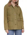Avec Les Filles Contrast Collar Barn Jacket In Jungle